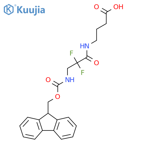 4-3-({(9H-fluoren-9-yl)methoxycarbonyl}amino)-2,2-difluoropropanamidobutanoic acid structure