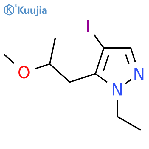 1-ethyl-4-iodo-5-(2-methoxypropyl)-1H-pyrazole structure