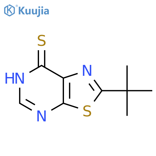 2-tert-butyl-1,3thiazolo5,4-dpyrimidine-7-thiol structure