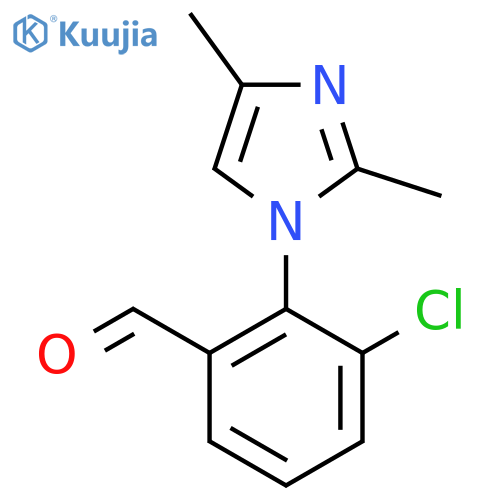 3-chloro-2-(2,4-dimethyl-1H-imidazol-1-yl)benzaldehyde structure