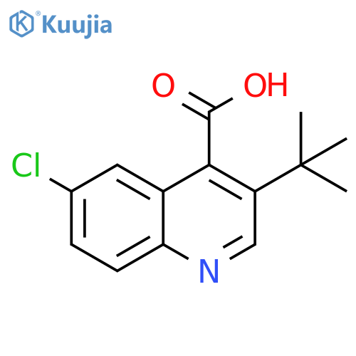 3-tert-butyl-6-chloroquinoline-4-carboxylic acid structure