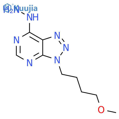 7-hydrazinyl-3-(4-methoxybutyl)-3H-1,2,3triazolo4,5-dpyrimidine structure