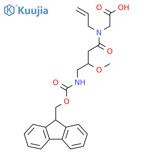 2-4-({(9H-fluoren-9-yl)methoxycarbonyl}amino)-3-methoxy-N-(prop-2-en-1-yl)butanamidoacetic acid structure