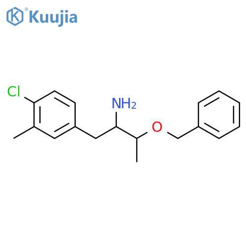 3-(benzyloxy)-1-(4-chloro-3-methylphenyl)butan-2-amine structure