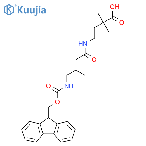 4-4-({(9H-fluoren-9-yl)methoxycarbonyl}amino)-3-methylbutanamido-2,2-dimethylbutanoic acid structure