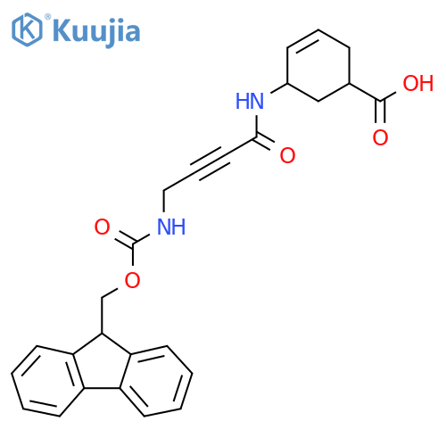 5-4-({(9H-fluoren-9-yl)methoxycarbonyl}amino)but-2-ynamidocyclohex-3-ene-1-carboxylic acid structure