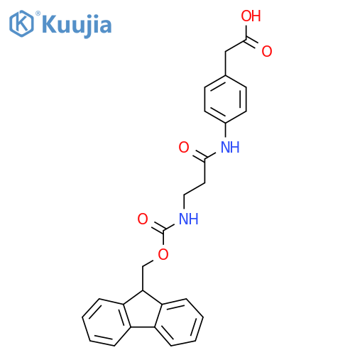 2-{4-3-({(9H-fluoren-9-yl)methoxycarbonyl}amino)propanamidophenyl}acetic acid structure