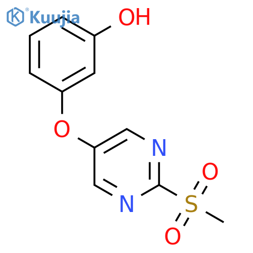 3-(2-methanesulfonylpyrimidin-5-yl)oxyphenol structure