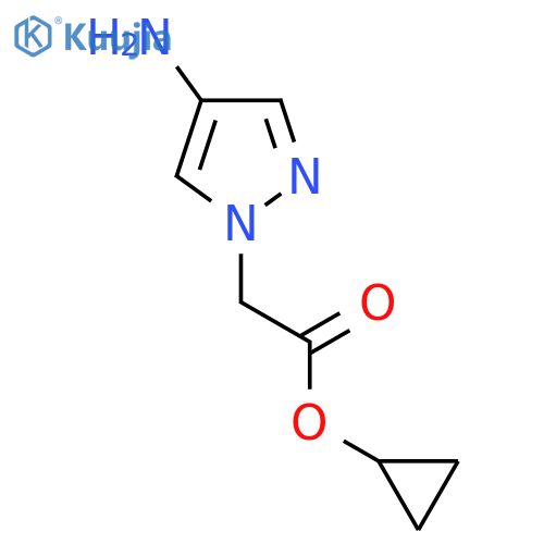 cyclopropyl 2-(4-amino-1H-pyrazol-1-yl)acetate structure