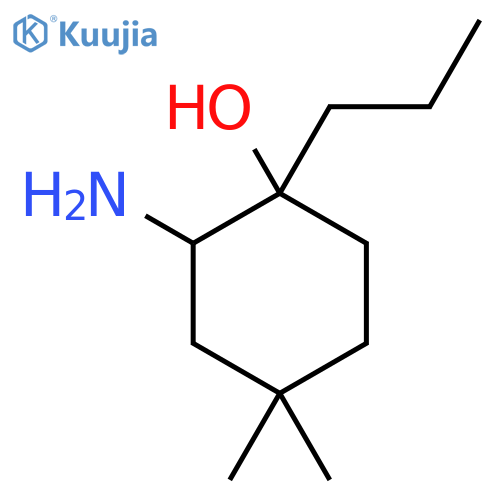 2-amino-4,4-dimethyl-1-propylcyclohexan-1-ol structure
