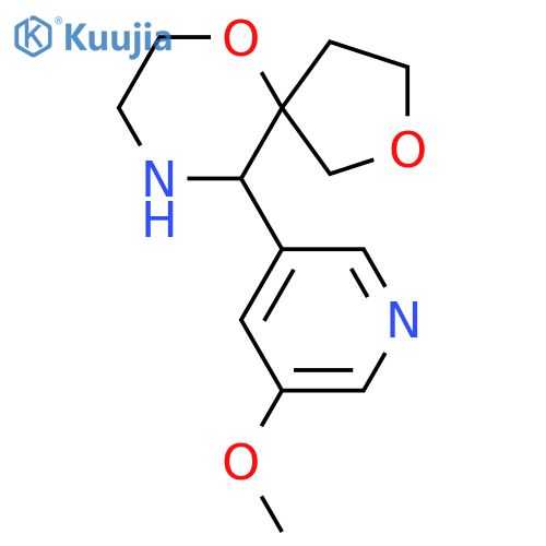 10-(5-methoxypyridin-3-yl)-2,6-dioxa-9-azaspiro4.5decane structure