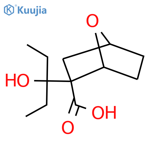 2-(3-hydroxypentan-3-yl)-7-oxabicyclo2.2.1heptane-2-carboxylic acid structure