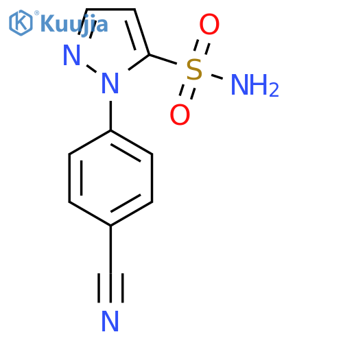 1-(4-cyanophenyl)-1H-pyrazole-5-sulfonamide structure
