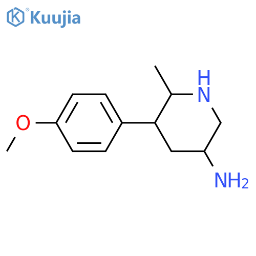 5-(4-methoxyphenyl)-6-methylpiperidin-3-amine structure