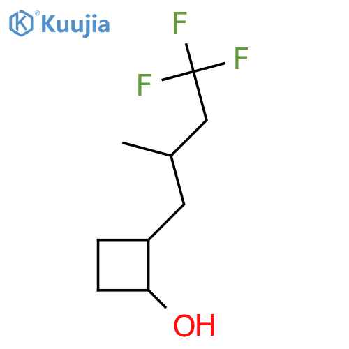2-(4,4,4-trifluoro-2-methylbutyl)cyclobutan-1-ol structure