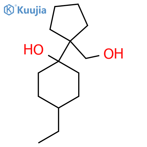 4-ethyl-1-1-(hydroxymethyl)cyclopentylcyclohexan-1-ol structure