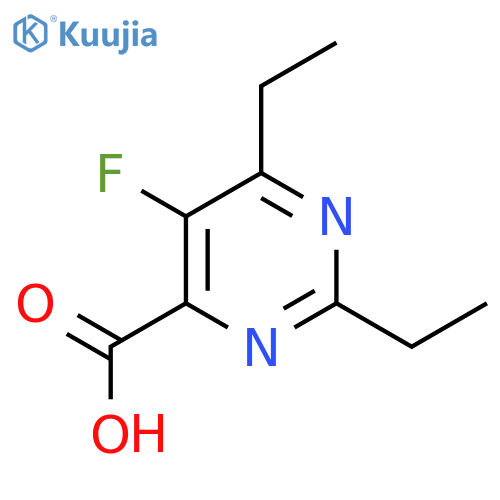 2,6-diethyl-5-fluoropyrimidine-4-carboxylic acid structure