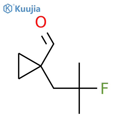 1-(2-fluoro-2-methylpropyl)cyclopropane-1-carbaldehyde structure