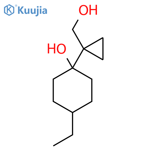 4-ethyl-1-1-(hydroxymethyl)cyclopropylcyclohexan-1-ol structure
