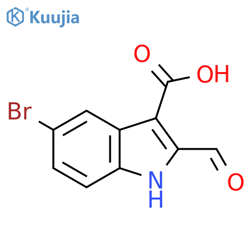5-bromo-2-formyl-1H-indole-3-carboxylic acid structure