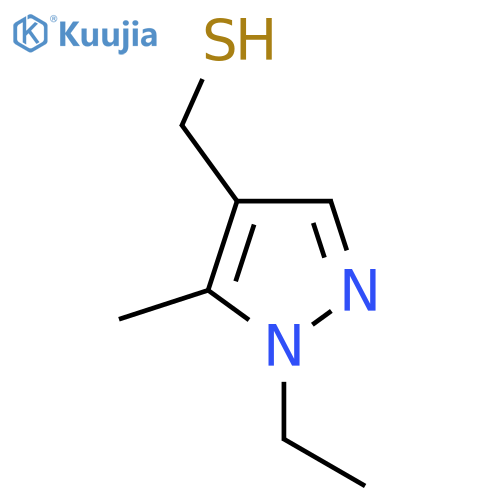 (1-ethyl-5-methyl-1H-pyrazol-4-yl)methanethiol structure