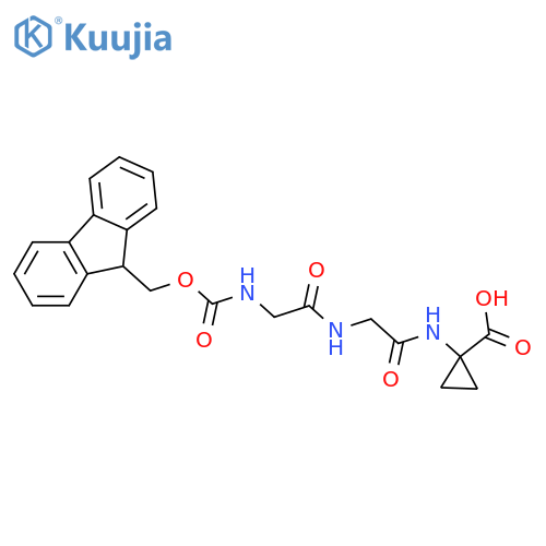 1-{2-2-({(9H-fluoren-9-yl)methoxycarbonyl}amino)acetamidoacetamido}cyclopropane-1-carboxylic acid structure