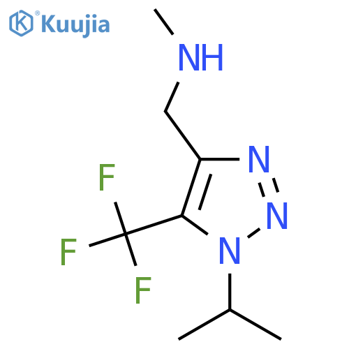 methyl({1-(propan-2-yl)-5-(trifluoromethyl)-1H-1,2,3-triazol-4-ylmethyl})amine structure