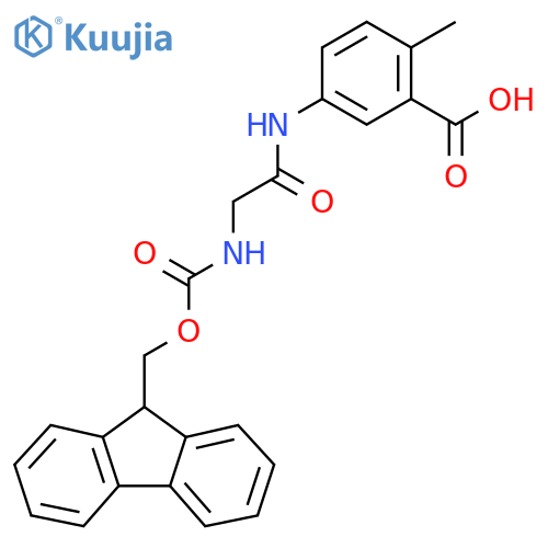 5-2-({(9H-fluoren-9-yl)methoxycarbonyl}amino)acetamido-2-methylbenzoic acid structure