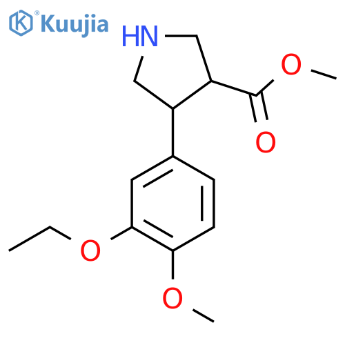 methyl 4-(3-ethoxy-4-methoxyphenyl)pyrrolidine-3-carboxylate structure