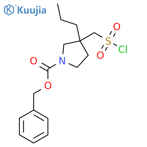 benzyl 3-(chlorosulfonyl)methyl-3-propylpyrrolidine-1-carboxylate structure