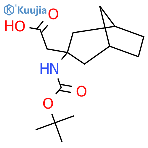 2-(3-{(tert-butoxy)carbonylamino}bicyclo3.2.1octan-3-yl)acetic acid structure