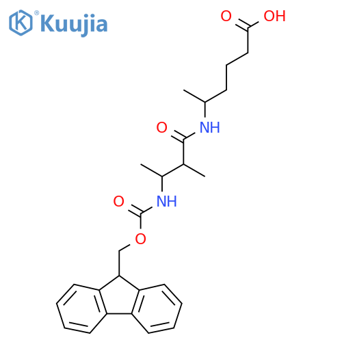 5-3-({(9H-fluoren-9-yl)methoxycarbonyl}amino)-2-methylbutanamidohexanoic acid structure