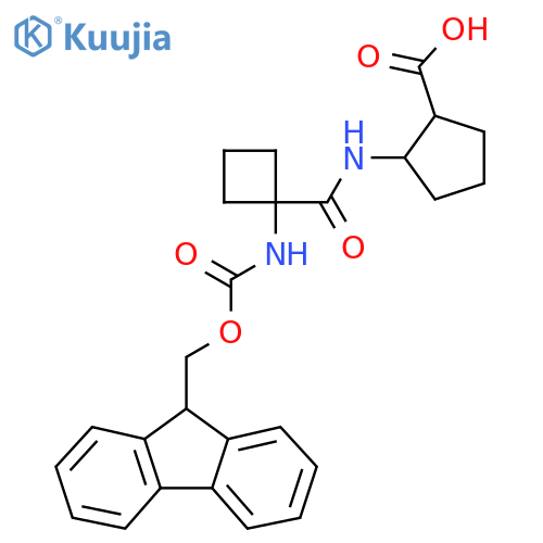2-1-({(9H-fluoren-9-yl)methoxycarbonyl}amino)cyclobutaneamidocyclopentane-1-carboxylic acid structure