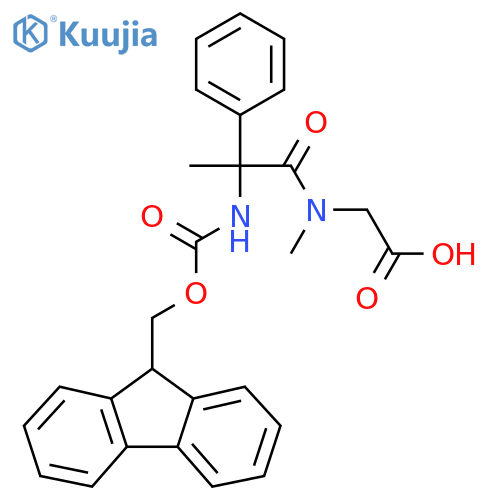 2-2-({(9H-fluoren-9-yl)methoxycarbonyl}amino)-N-methyl-2-phenylpropanamidoacetic acid structure
