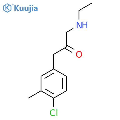 1-(4-chloro-3-methylphenyl)-3-(ethylamino)propan-2-one structure
