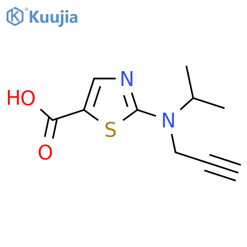 2-(prop-2-yn-1-yl)(propan-2-yl)amino-1,3-thiazole-5-carboxylic acid structure