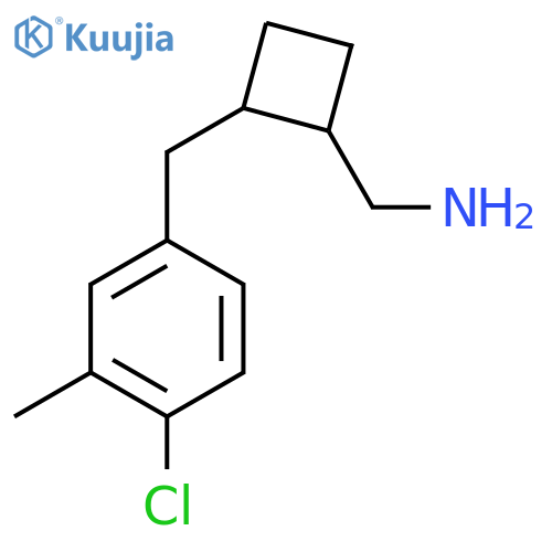 {2-(4-chloro-3-methylphenyl)methylcyclobutyl}methanamine structure