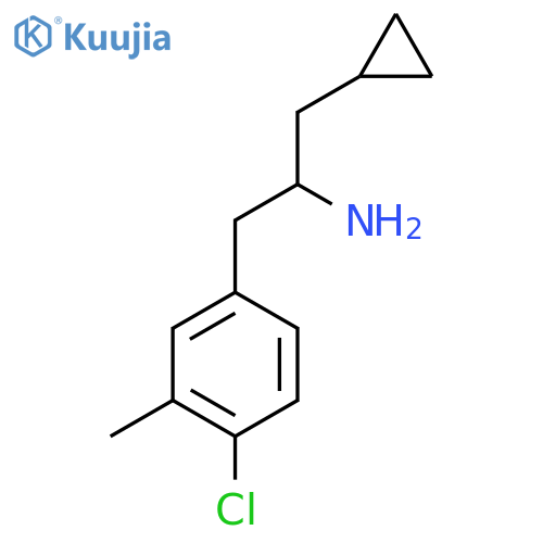 1-(4-chloro-3-methylphenyl)-3-cyclopropylpropan-2-amine structure