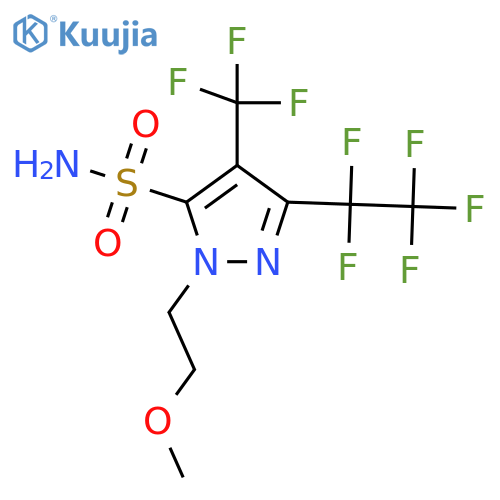 1-(2-methoxyethyl)-3-(1,1,2,2,2-pentafluoroethyl)-4-(trifluoromethyl)-1H-pyrazole-5-sulfonamide structure