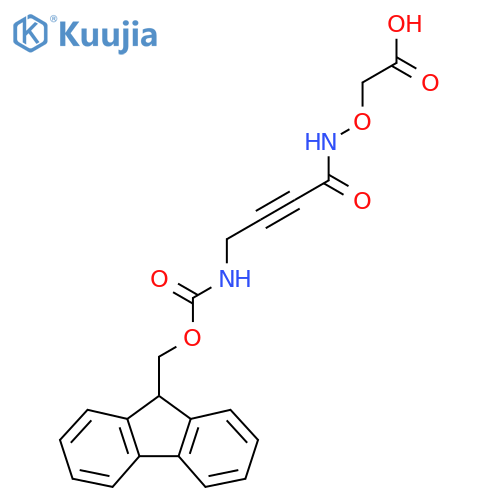 2-{4-({(9H-fluoren-9-yl)methoxycarbonyl}amino)but-2-ynamidooxy}acetic acid structure