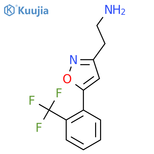 2-{5-2-(trifluoromethyl)phenyl-1,2-oxazol-3-yl}ethan-1-amine structure