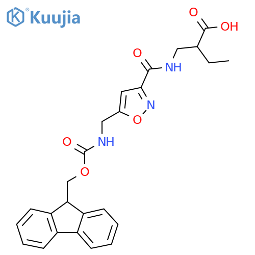 2-({5-({(9H-fluoren-9-yl)methoxycarbonyl}amino)methyl-1,2-oxazol-3-yl}formamido)methylbutanoic acid structure