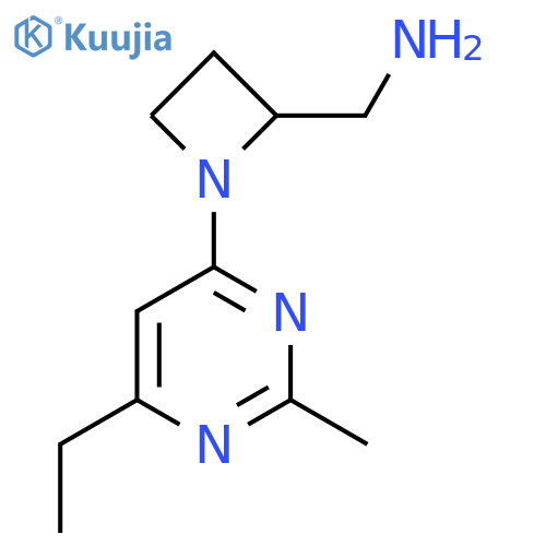 1-(6-ethyl-2-methylpyrimidin-4-yl)azetidin-2-ylmethanamine structure