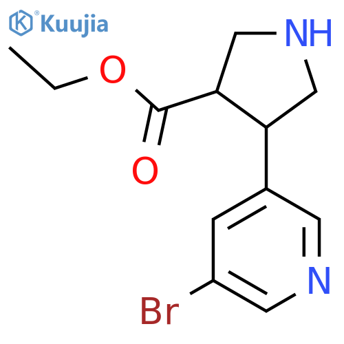 ethyl 4-(5-bromopyridin-3-yl)pyrrolidine-3-carboxylate structure