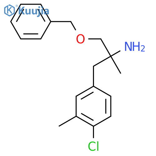 1-(benzyloxy)-2-(4-chloro-3-methylphenyl)methylpropan-2-amine structure