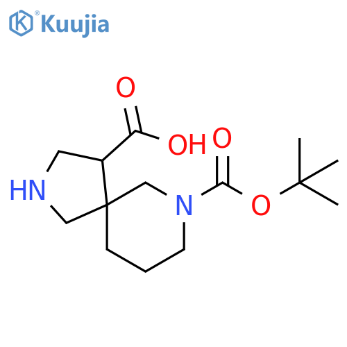 7-(tert-butoxy)carbonyl-2,7-diazaspiro4.5decane-4-carboxylic acid structure