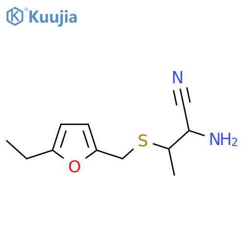 2-amino-3-{(5-ethylfuran-2-yl)methylsulfanyl}butanenitrile structure