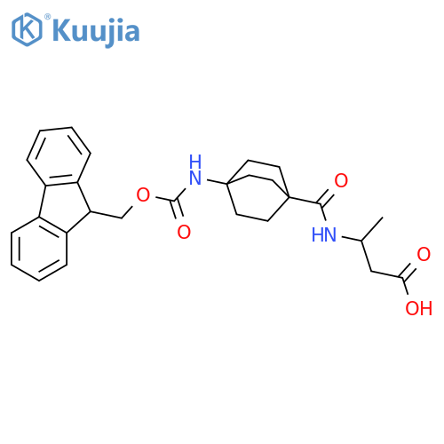 3-{4-({(9H-fluoren-9-yl)methoxycarbonyl}amino)bicyclo2.2.2octan-1-ylformamido}butanoic acid structure