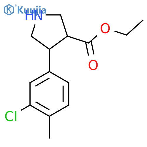 ethyl 4-(3-chloro-4-methylphenyl)pyrrolidine-3-carboxylate structure