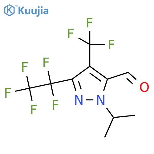 3-(1,1,2,2,2-pentafluoroethyl)-1-(propan-2-yl)-4-(trifluoromethyl)-1H-pyrazole-5-carbaldehyde structure